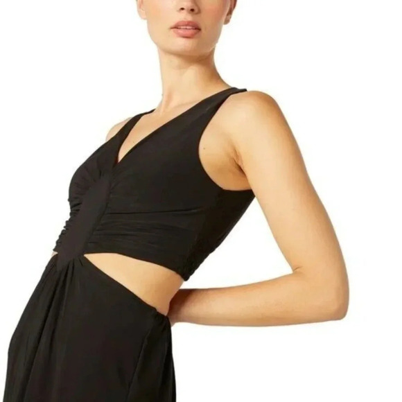 MISA Los Angeles Athema Cutout Waist Sleeveless Maxi Dress Black Size M NWT - Picture 4 of 12